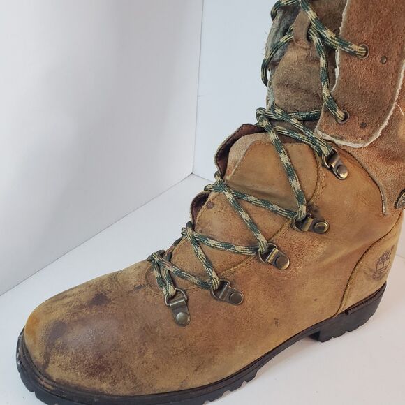 Timberland Knee High Sz 9 Earthkeepers Lace Up Lineman Boot Tall Nubuck Suede - Picture 2 of 13